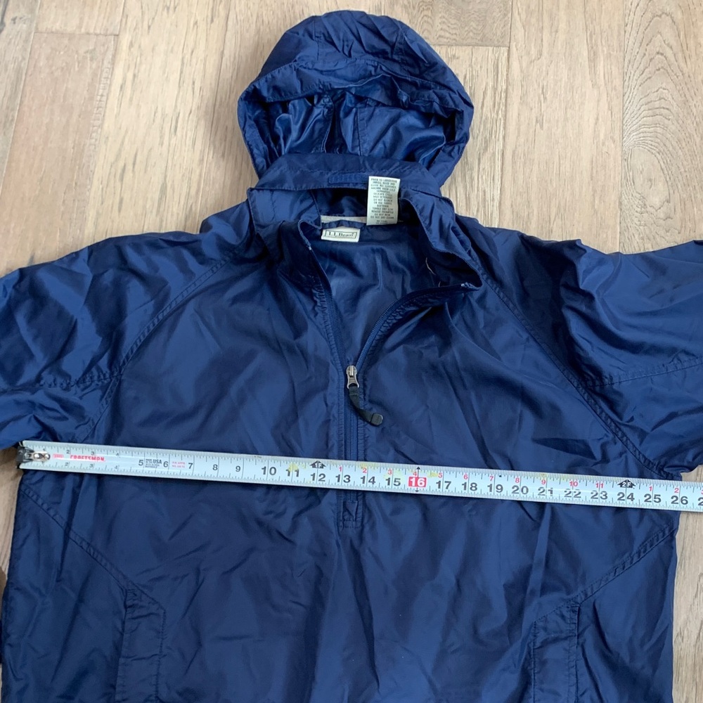 Vintage L.L. Bean Classic Men’s XL Tall Blue Nylon Pullover Windbreaker - Picture 6 of 11